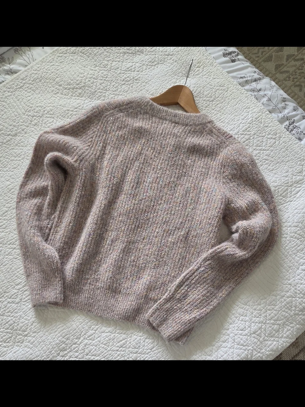J. Crew Cozy Crewneck Sweater in Light Heathered Lilac